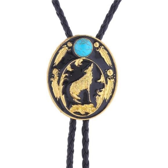 Retro Bolo tie, Handmade Cowboy Tie 025 - Picture 7 of 7